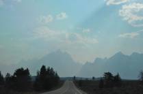 Aproximando-se das montanhas do Parque Nacional Grand Teton, no Wyoming, nos Estados Unidos